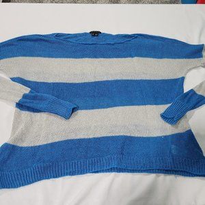 Theory Blue White Long Sleeve Shirt Women's Small